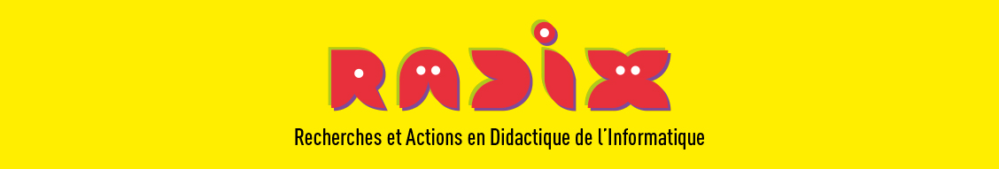 logo radix typo couleur magenta fond couleur jaune